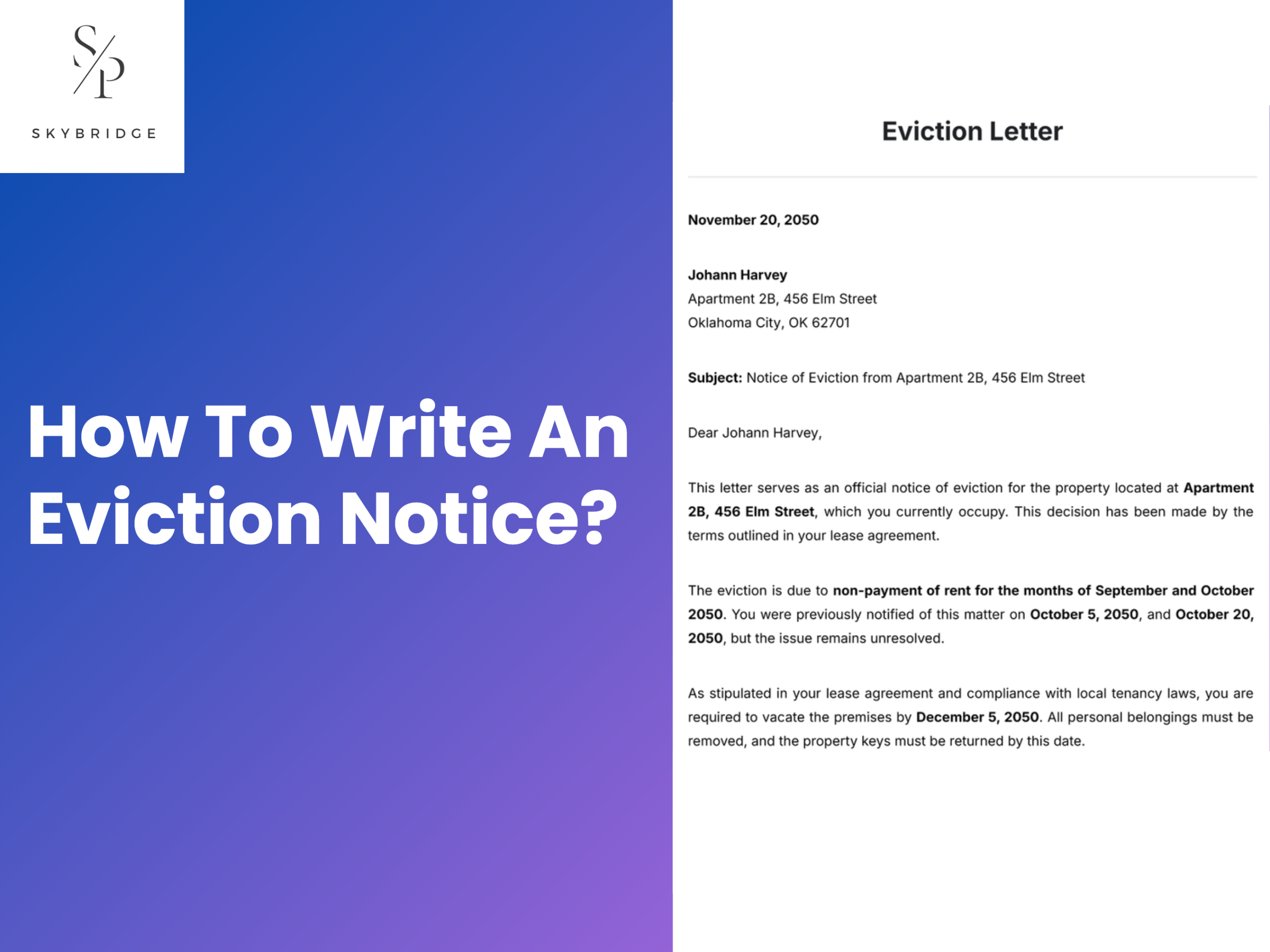 how to write an eviction notice